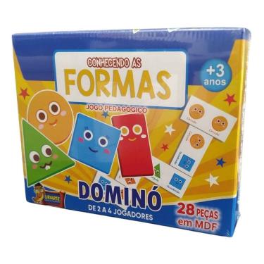 Imagem de Jogo Pedagógico Dominó Conhecendo As Formas - 28 Peças