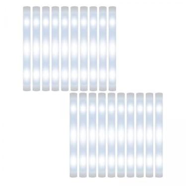 Imagem de Nishiyuenyi 2x LED Glow Rods Iluminam Hastes de Espuma Leves para Casamento LED Espuma Hastes Brancas Brilhantes para Halloween Carnaval
