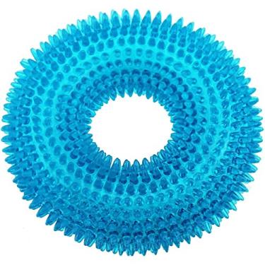 Imagem de ADUCK Brinquedos para mastigar cães que rangem para mastigar agressivos, pequenos, médios e grandes, limpeza de dentes, brinquedo flutuante de borracha natural macia para piscina de água interna e