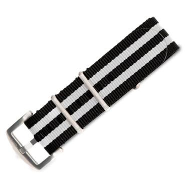 Imagem de BluShark, Pulseira de relógio à prova d'água, estilo militar, compatível com todas as marcas de relógios, acessórios de relógio de pulso de nylon durável com fivela de aço inoxidável - 18 mm, 20 mm