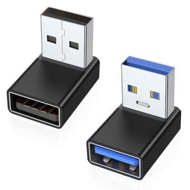 Imagem de Adaptador USB 3.0 AreMe, ângulo ascendente/descendente de 90 graus, pa