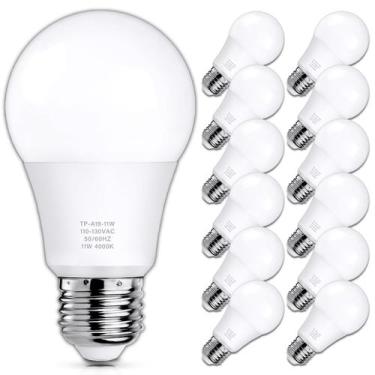 Imagem de Lâmpadas LED MaxVolador A19 11W (100W Equiv) 4000K, pacote com 12