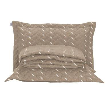 Imagem de Cobre Leito Bordado 400 Fios Heitor Casal Padrão 100% Poliéster - Avel