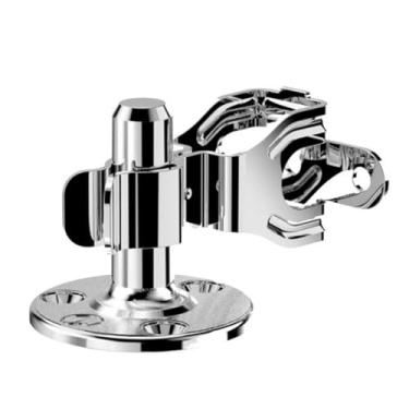 Imagem de Kit 2 Trava Porta Piso Soprano Fixador Cromado Sofisticado Seguro