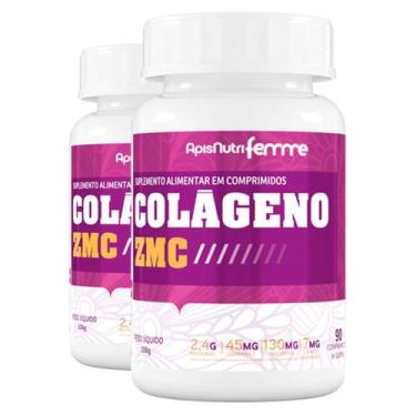 Imagem de Kit 2 Colágeno Zmc Apisnutri Femme 1200Mg 90 Comprimidos