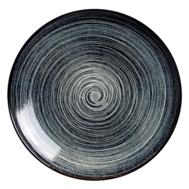 Imagem de URGDWEKJY Prato de jantar de cerâmica japonesa, prato para casa, prato de churrasco, restaurante, prato de bife, prato de jantar ocidental, prato de macarrão, bandeja de jantar