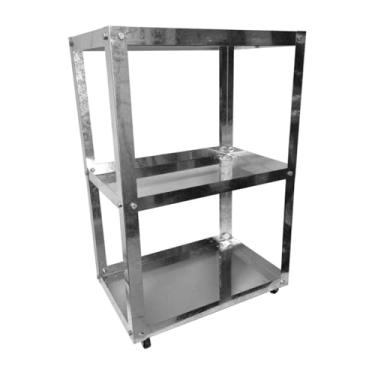 Imagem de Carrinho Auxiliar em Aço Suporte De Esmalte Estético Com Rodinhas(SEM PINTURA)