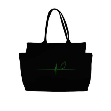 Imagem de Ecobag grande big GG algodão ecológico sustentável bolsa cru ou preto ecobags escola necessaire presente natal amigo ocu