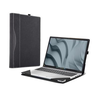Imagem de Capa para laptop Dell Pro 16 PC16255 PC16250 [observe outros modelos] Capa protetora de couro PU de 16 polegadas com tudo incluído, capa removível (cinza escuro)