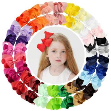 Imagem de Laços de cabelo YHXX YLEN 6", fita de gorgorão, 25 unidades para menin