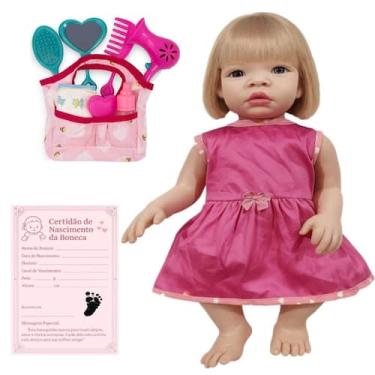 Imagem de Kit Boneca Baby Kiss Loira Bebê Com Bolsa Maternidade - Sid Nyl
