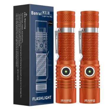 Imagem de Lanterna tática Banral K518 Recarregável High Lumens Laranja