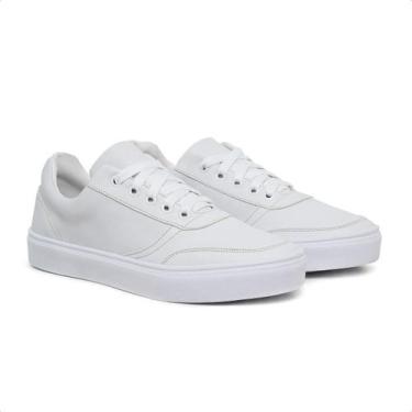 Imagem de Tênis Casual Feminino Branco Preto Sapatênis Macio - mr try shoes, Bra