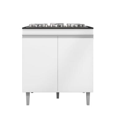 Imagem de Balcão Armário De Cozinha Multiuso Para Cooktop Com Tampo 4 Ou 5 Bocas Andréia Branco- Mabe Magazine