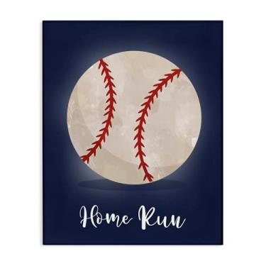 Imagem de Stupell Industries Arte de parede em tela Game On Home Run, design de Christine Simpson Art, 20 x 16