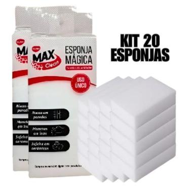 Imagem de Kit 20 Esponja Mágica Branca Tira Manchas Risco Parede Clink