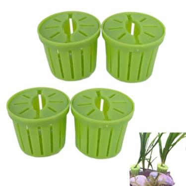 Imagem de NentMent Pacote com 4 suportes para plantas de aquário, vasos de plantas de aquário antiflutuantes, recipientes de solo aquático para Echinodorus Bleheri, plantas vivas de água doce, substrato