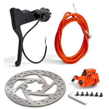 Imagem de Felixstory Kit de freio de scooter: cabo de freio + freio de mão + rotor de freio a disco + bloco de freio a disco, substituição para scooter Segway Ninebot F20 F25 F30 F35 F40 F60