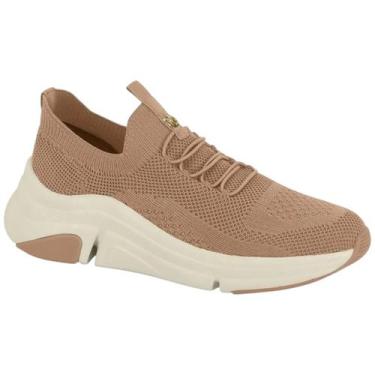 Imagem de Tênis Modare Meia Knit Feminino Conforto Flexível Estilo Moderno, Nude