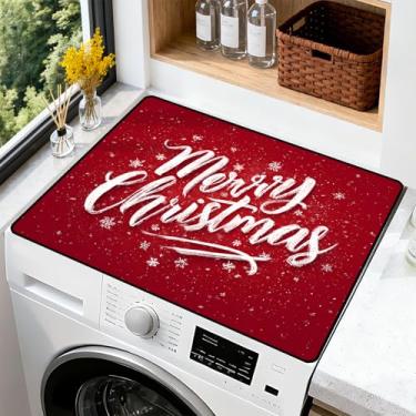 Imagem de AOHMPT Tapete antiderrapante para lavadora e secadora – Almofada protetora à prova de poeira com vários designs de padrões para decoração de lavanderia e cozinha, universal 59,9 cm x 50 cm (cor-13