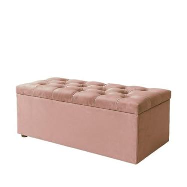Imagem de CAPITONE VELUDO SUEDE PÉ DE CAMA PORTA OBJETOS BRINQUEDOS SAPATOS CASA DECORAÇÃO (VELUDO ROSA)