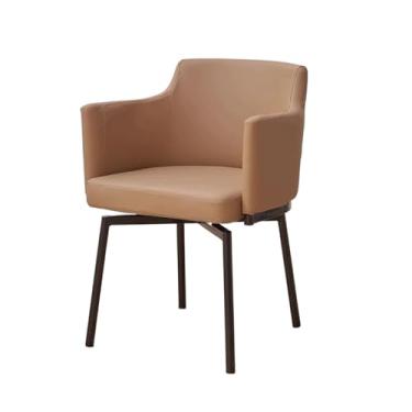 Imagem de Conjunto de 1 2 4 e 6 cadeiras de jantar, estilo moderno de meados do século, cadeira de cozinha giratória, à prova d'água, couro sintético, cadeiras para sala de jantar com design mais amplo e maior