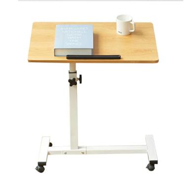 Imagem de Mesa dobrável sobrecama, mesa móvel com rotação de 360°, faixa universal de elevação de rodas, 62 a 95 cm, rolamento de carga, barras antiqueda de 25 kg, mesa sentada em pé 60 x 40 cm B