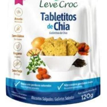 Imagem de Biscoito Tabletito Salgado Chia Sem Glúten Leve Crock 120G