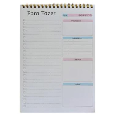 Imagem de Planner Semanal Diário Lista de Tarefas To Do List 50 Folhas Transpare