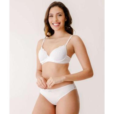 Imagem de Calcinha Biquíni Recorte Renda Marisa Branco-88047, Branco, GG