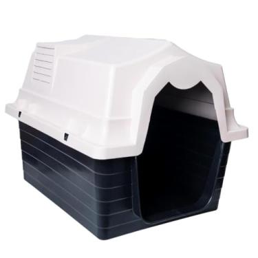 Imagem de Casinha para Cachorro N6 – Resistente, Impermeável e Confortável para Cães de Porte Médio a Grande(Bege)