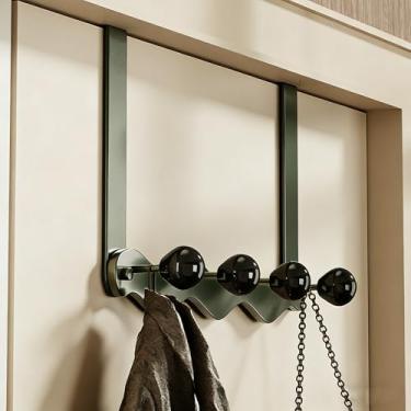 Imagem de Asruito Cabide sobre porta, ganchos para cabide de porta, cabide de toalha para banheiro, ganchos de cabide de porta, ganchos para pendurar chapéu, chaveiro, toalha, roupões, entrada