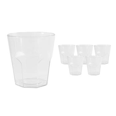 Imagem de Kit 6 Copos Mini Roma Cristal 300Ml Plástico