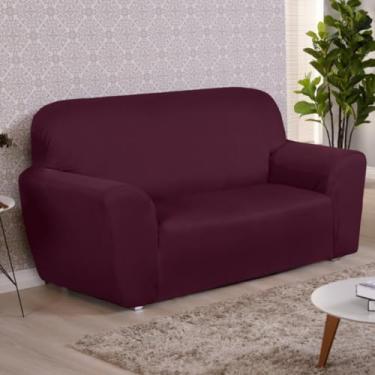 Imagem de Capa De Sofá Lisa Coladinha 2 e 3 ou 4 Lugares/Capa de Poltrona 1 Lugar (VINHO,2 Lugares)
