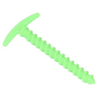 Imagem de Acouto 10 Unidades de Estacas de Barraca Em Espiral Em Forma de T de Plástico Leve de 5,7 Polegadas - âncoras de para Acampamento, Dossel e Atividades Ao Ar Livre, Coloridas (Verde)