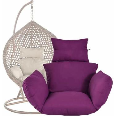 Imagem de Almofada para cadeira suspensa em formato de ovo, almofada lavável para rede de jardim em formato de ovo (somente a almofada)