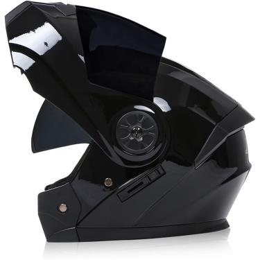 Imagem de Capacete De Motocicleta Flip-up Modular Capacetes De Moto Dot/Ece Aprovado Capacete Integral Crash Scooter Capacete Viseiras Duplas Flip Up Capacetes De Motocicleta Para Homens Mul, B, S/55-56CM