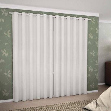 Imagem de Cortina Blackout Para Varão Simples 3,00m X 2,60m 100% Poliéster - Branco
