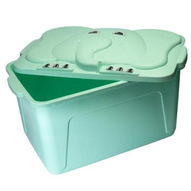 Imagem de Caixa Organizadora Infantil Elefante 34L Verde Unidade - GIOTTO