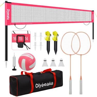 Imagem de Conjunto de redes de voleibol e badminton ao ar livre de 21m Olybeaka 