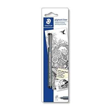 Imagem de Staedtler 30801-9BKD Pigment Liner Caneta Fineliner para Escrita e Desenho Técnico - Preta, 0,1 mm (1 cartão bolha)