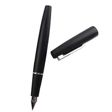 Imagem de Caneta tinteiro preta de fibra 80 ponta de irídio caneta de sucção rotativa presente