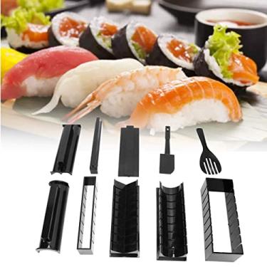 Imagem de Molde para sushi, multifuncional 10 DIY Molde para sushi e molde de bola de arroz para sushi Máquina multifuncional para arroz com algas marinhas