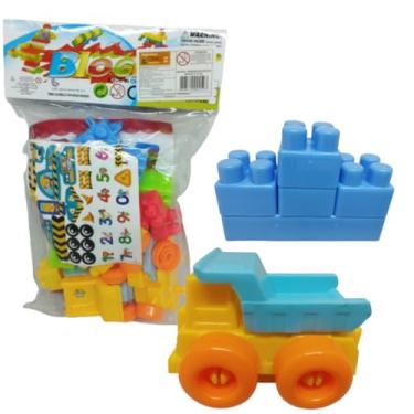 Imagem de Brinquedo Montar Super Blocos Educativo Criativo 33 Peças Grande