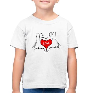 Imagem de Camiseta Algodão Infantil Love Hands  - Foca Na Moda