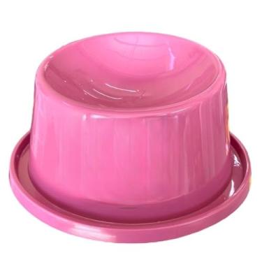 Imagem de Comedouro Alto para Gatos, Comedouro Elevado, Contribui na Boa Postura, Comedouro de Filhote, Ergonômico e Anti-Formiga, Cor: Rosa