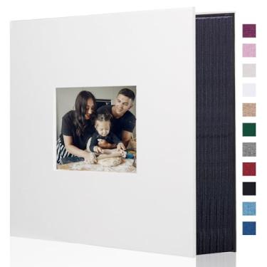 Imagem de Artmag Álbum de fotos 10 x 15 cm, 600, grande capacidade, com capacidade para 600 fotos horizontais e verticais para aniversário de casamento em família (600 bolsos, branco)