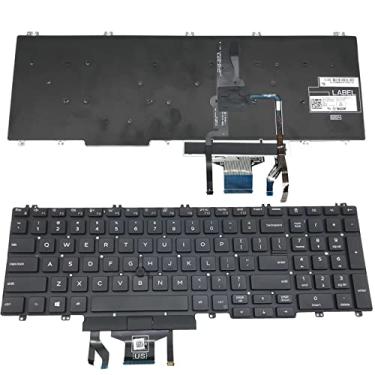 Imagem de Teclado de substituição retroiluminado para Dell Precision - 3500 3501 3540 3541 teclado para Latitude 5500 5501 5510 série 0MMH7V NSK-EX0BC PK132FA1B00 US Layout, preto