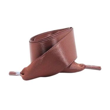 Imagem de Silk Flat Ribbons Sneakers Laces Wedding Unisex Suitable Satin Ided Polyester Smooth Women Candy Shoe ShoeLace (Color : Brown, Size : 120cm)