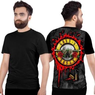 Imagem de Camiseta Stompy Power Estampa Costas Rock Guns And Roses-Masculino